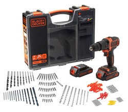 Black and Decker - 18V 2 sebessges tvfrcsavaroz 2 akkumultor 160 tartozk trol ldban - BDCHD18BOA