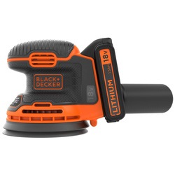Black and Decker - 18V 15Ah Lithiumion Cordless Random Orbital Sander with 15Ah Battery 1 hour charger Dust bag 1 Mesh sanding sheet in a Soft bag - BDCROS18