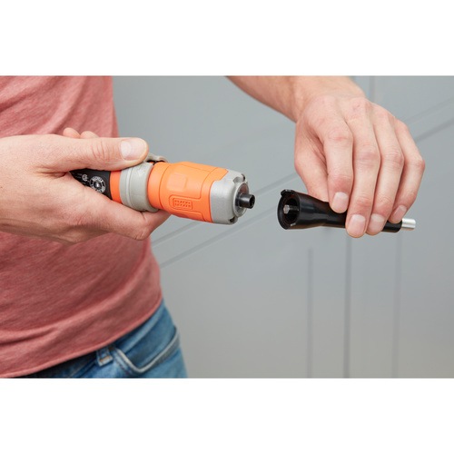 Black and Decker - 36V LiIon InLine Screwdriver with a 400mA Charger and 20 Accessories in a Storage Tin - BCF603C