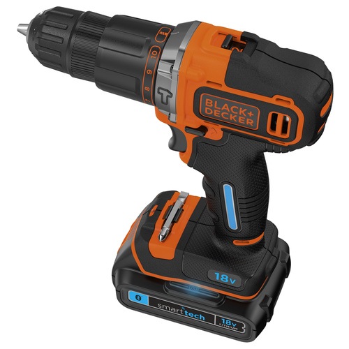 Black and Decker - 18V ltiumionos 2 fogaskerk smart tech frkalapcs 400mA tltvel s kszletdobozzal - BDCHD18KST